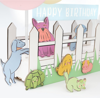 Pastel Pet Themed Birthday Party Centerpiece