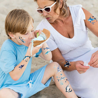 Shark Temporary Tattoos (Pack of 108 Pcs)