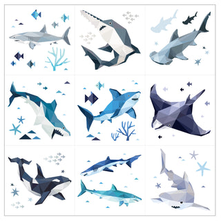Shark Temporary Tattoos (Pack of 108 Pcs)