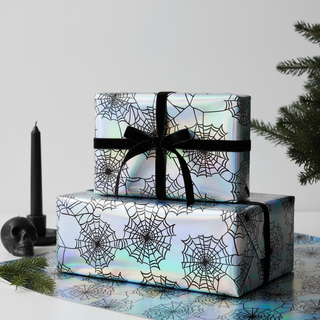 Iridescent Spiderweb Gift Wrap Roll 1pc
