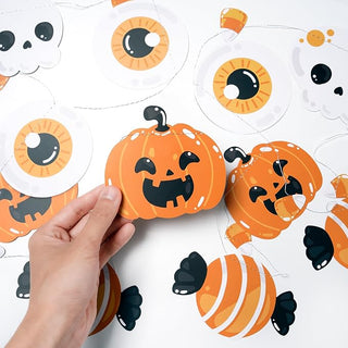 Skull Pumpkin Candy Banner Halloween Decorations (4pcs)