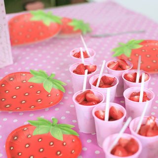 Strawberry Shaped Plates (24pcs)