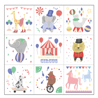 Carnival Circus Temporary Tattoos (108pcs) 1