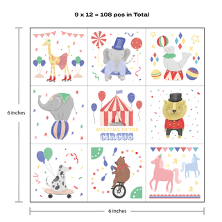 Carnival Circus Temporary Tattoos (108pcs) 2