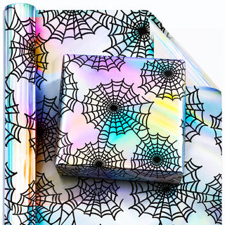 Iridescent Spiderweb Gift Wrap Roll 1pc