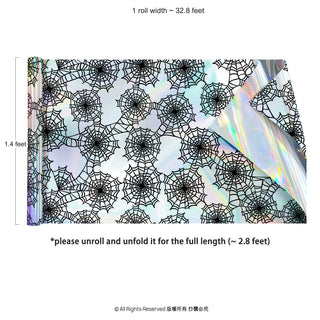 Iridescent Spiderweb Gift Wrap Roll 1pc