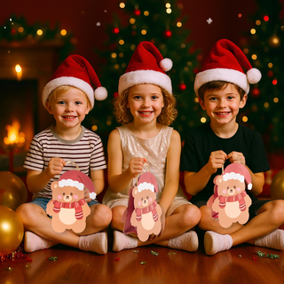 Winter Bear Gift Bag for Christmas Party Decorations (4pcs)