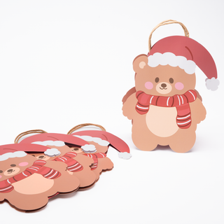 Winter Bear Gift Bag for Christmas Party Decorations (4pcs)