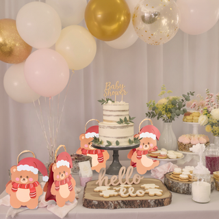 Winter Bear Gift Bag for Christmas Party Favos (8pcs)