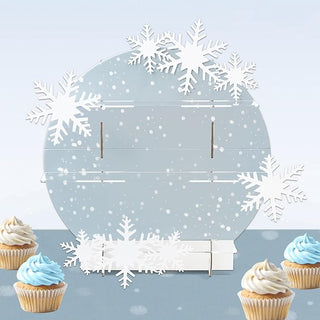 Winter Friends 3-Tier Snowflake Cupcake Stand