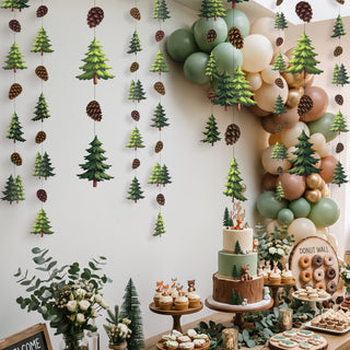 Woodland Pine Tree Garland 6pcs