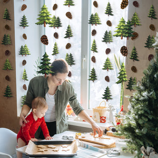 Woodland Pine Tree Garland 6pcs