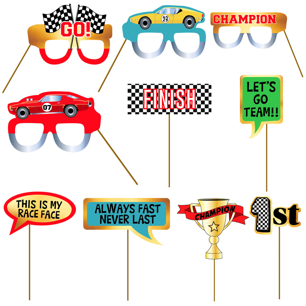 Race Car Themed Photo Props Set (10 pcs) – Cheerland