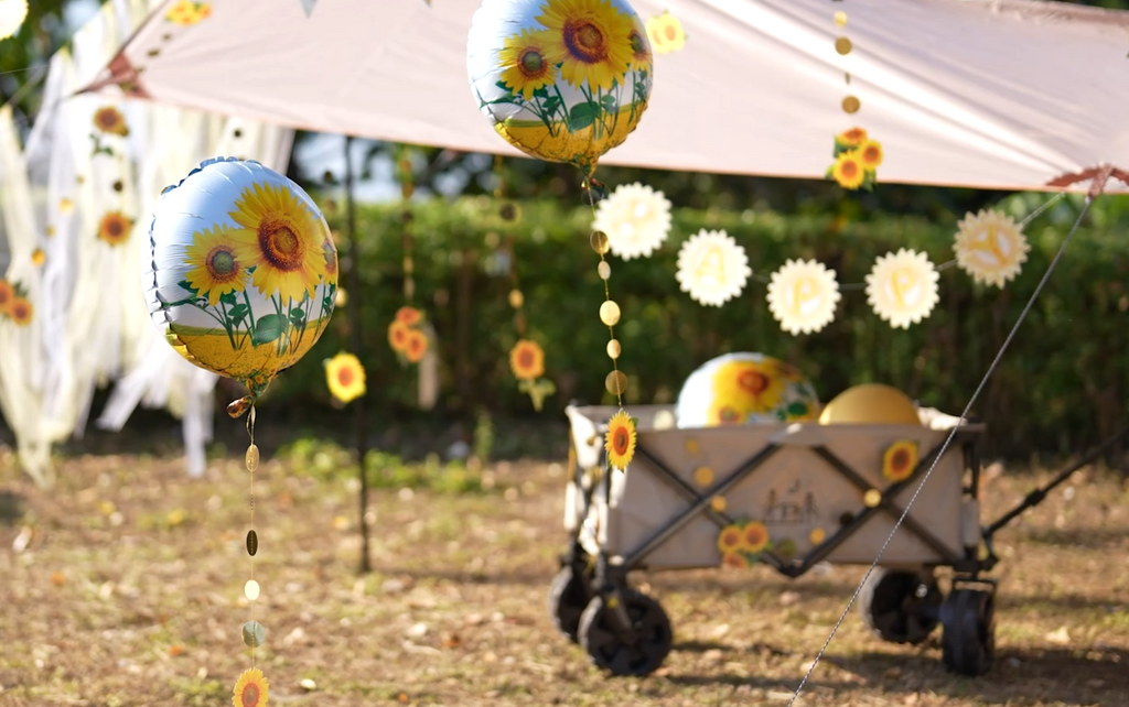 Sunflower Happy Birthday Banner (2pcs)