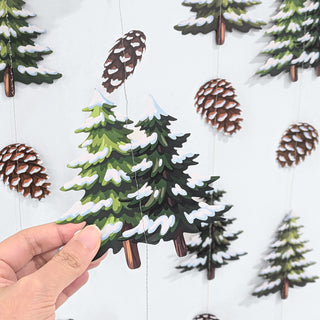 Winter Wonderland Pine Tree Garland (6pcs)