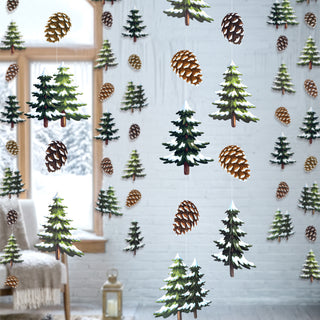 Winter Wonderland Pine Tree Garland (6pcs)