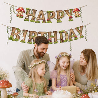 Woodland Happy Birthday Banner