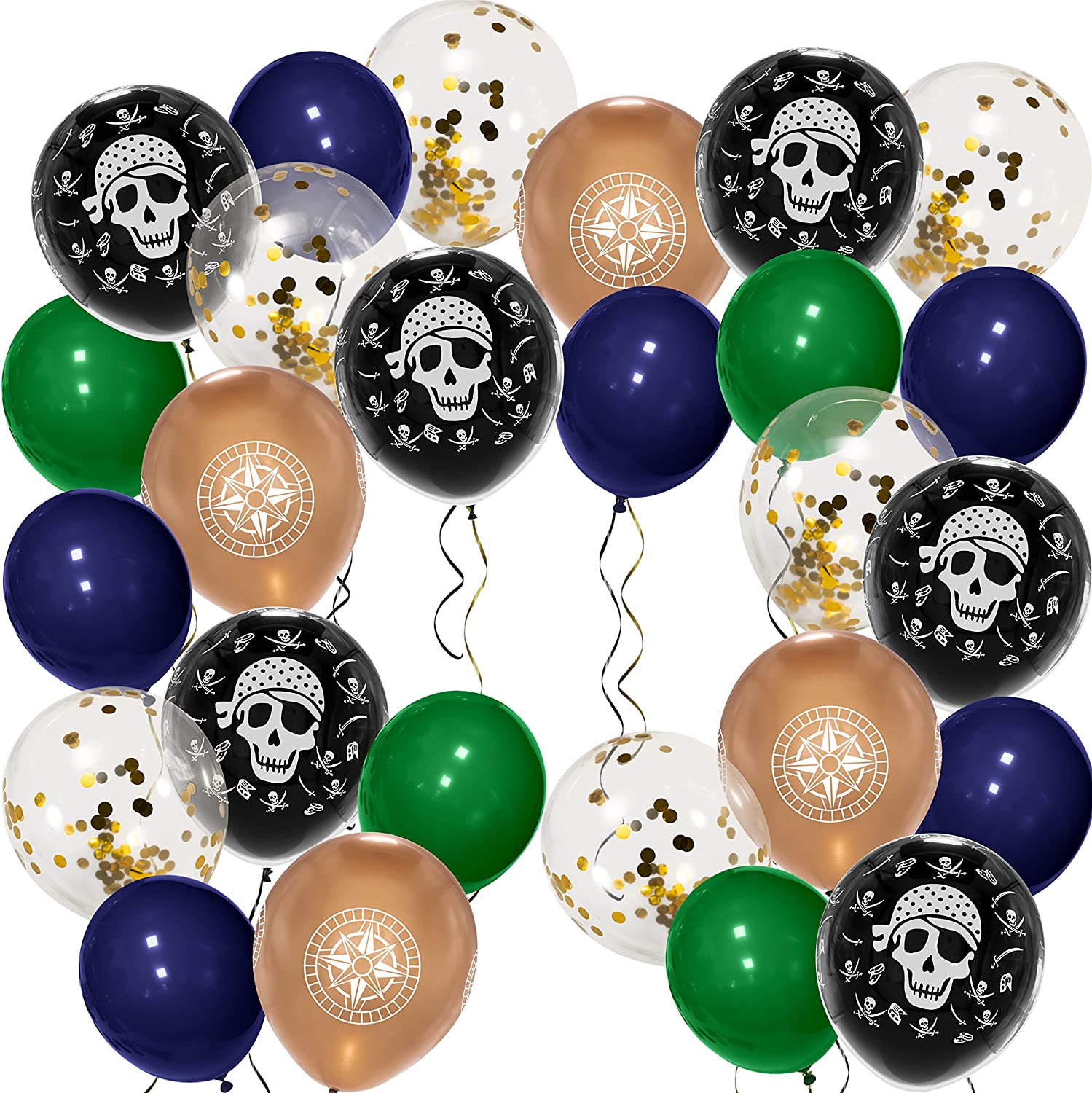 Palloncini Pirata Decorazioni Compleanno 3 Anni, Bambini Feste Palloncini Set, Gemme Monete d'oro Pirata Regalo, Decorazione per Striscioni Torta a Tema Piratas (Kit Bambini Compleanno 3 Anni Palloncini Pirata Decorazioni Compleanno 3 Anni, Bambini Feste Palloncini Set, Gemme Monete d'oro Pirata Regalo, Decorazione per Striscioni Torta a Tema Piratas (Kit Bambini Compleanno 3 Anni