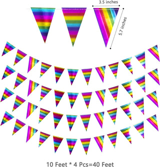 Rainbow Bunting Flag Banners Set (4pcs) 6