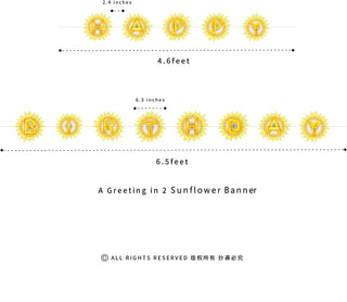 Sunflower Happy Birthday Banner Sun flower Birthday Party Decorations Sunflowers Garland 3