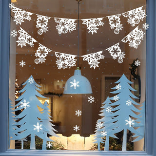 White Snowflake Cutouts Garland (22pcs) 4