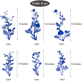 Leaf Vine Garland in Royal Blue (24pcs) 9