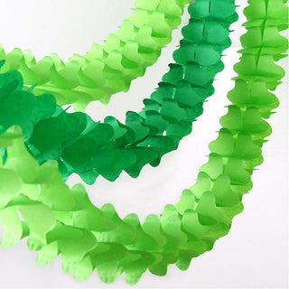 Green Tissue Paper Leaf Garland for St Patrick's Day Decoration (36ft) 3