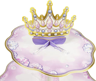 Lavender Floral Crown 3-Tier Cupcake Stand 6