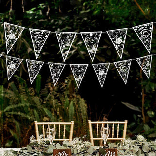 4pcs White Triangle Garland Bunting 5