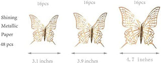 3D Champagne Gold Butterfly Wall Stickers (Champagne Gold B) 6