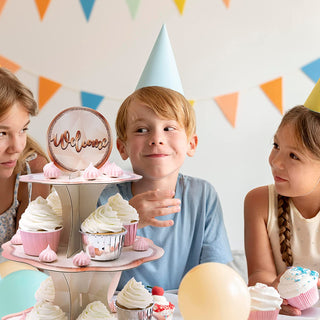 Welcome 3-tier Rose Gold Cupcake Stand 5