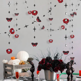 Halloween Garlands with Red Rose Butterfly (4pcs) 5