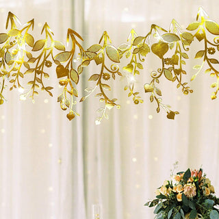 Gold Vine Garland Leaf Backdrop (24pcs) 3