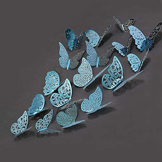 3D Teal Blue Butterfly Wall Stickers (Teal Blue A) 7