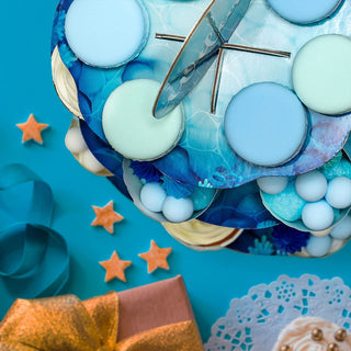 Under The Sea Welcome 3-Tier Blue Cupcake Stand 6